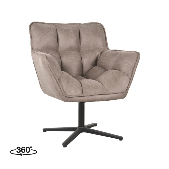 LABEL51 Fauteuils Ian - Taupe - Microfiber