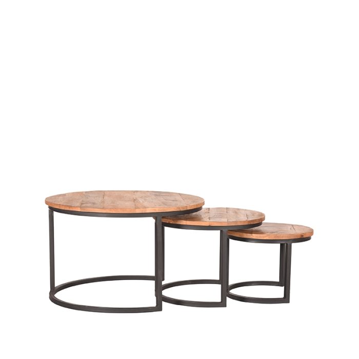 LABEL51 Salontafels Set Triplet - Rough - Mangohout