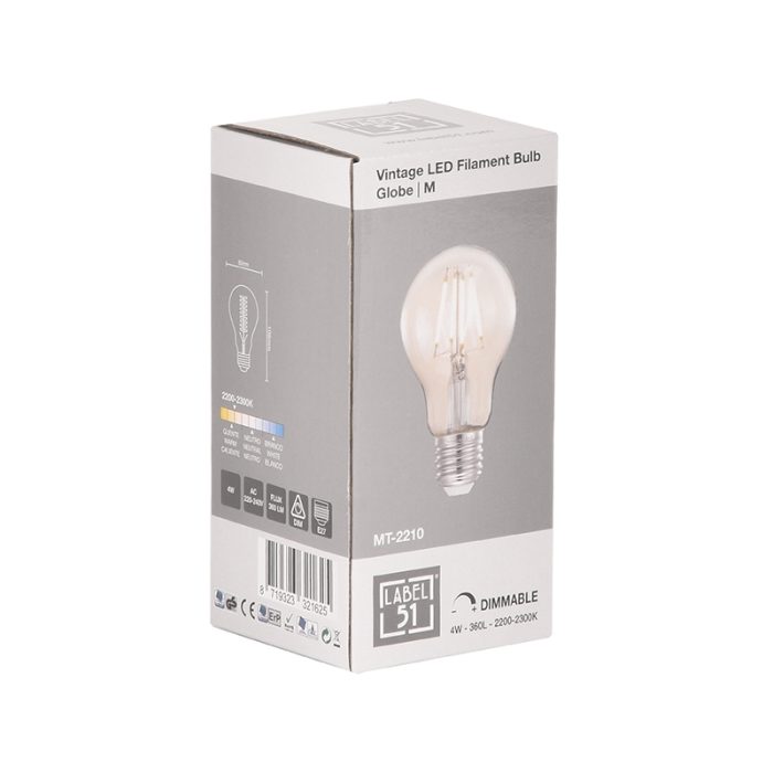 LABEL51 Lichtbronnen Kooldraadlamp - Helder glas - Glas - Bol M - Afbeelding 2