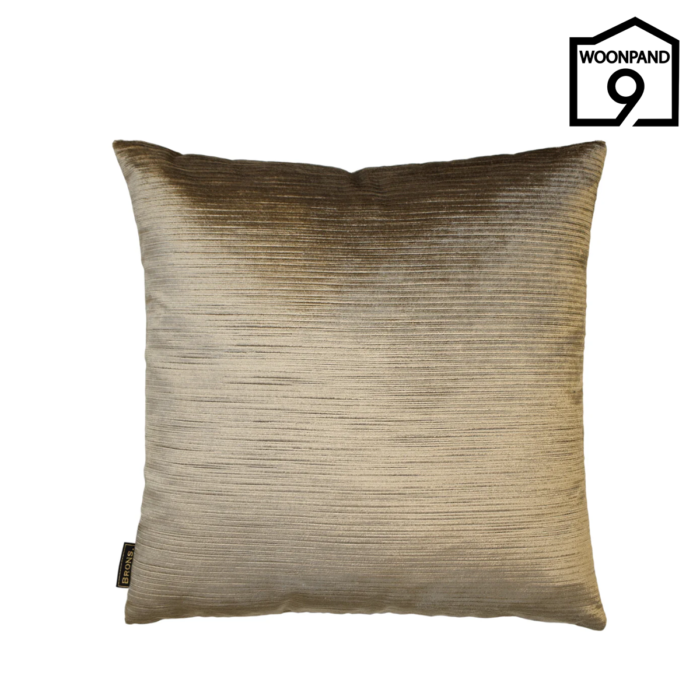 Brons sierkussen Rib goud 50 x 50 | Woonpand 9