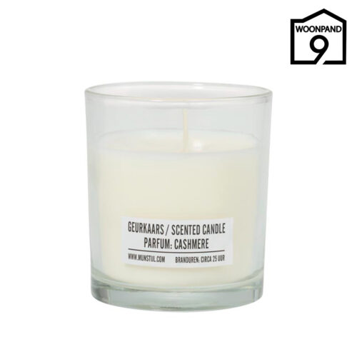 Geurkaars glas parfum Cashmere | Woonpand 9