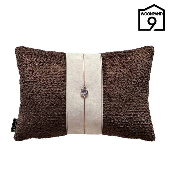 Brons sierkussen Lovely Brown Stone 45x30 | Woonpand 9