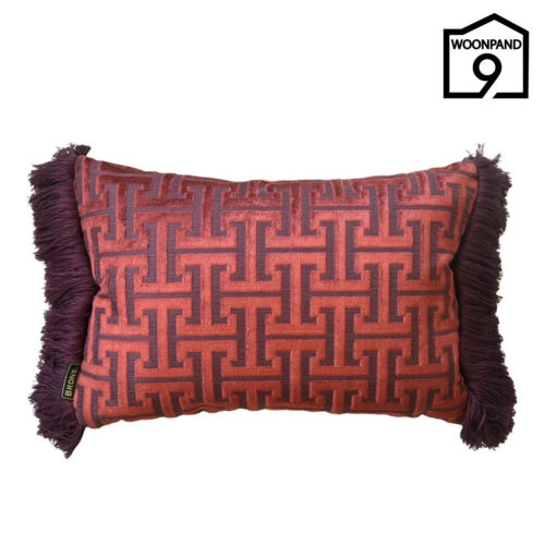 Brons Maribu Fringe sierkussen 45x30 cm | Woonpand 9